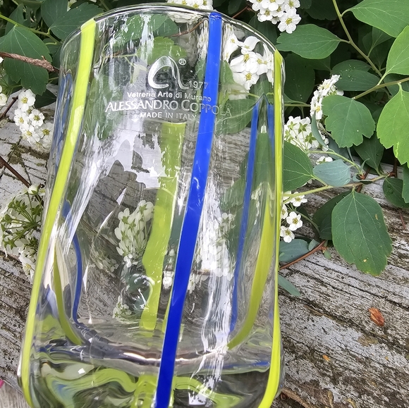 **Alessandro Coppola Blue Goto Glasses Set of 3 - Picture 6 of 14